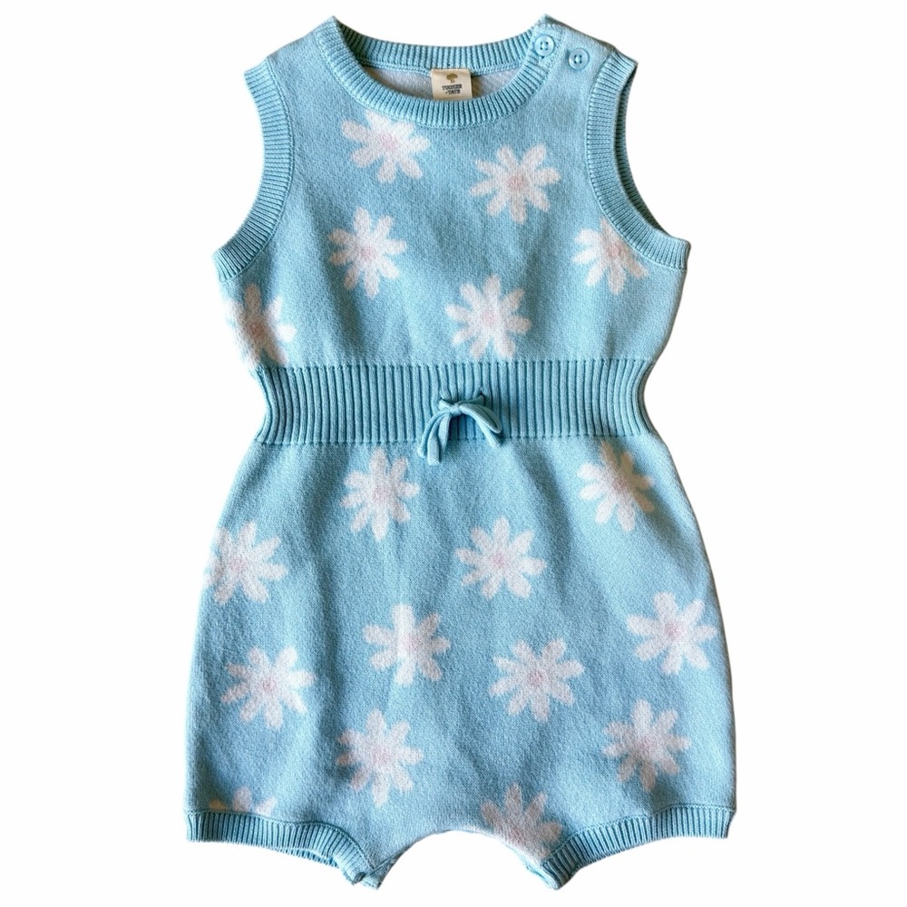 Tucker And Tate Nordstrom Girls NEW BNWT Ribbed Cotton Romper Donna Daisy BNWT